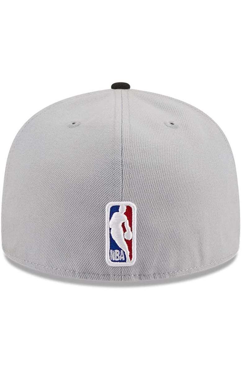 New Era Men's New Era Gray/Black Brooklyn Nets Tip-Off Two-Tone 59FIFTY Fitted Hat, Alternate, color, Gray