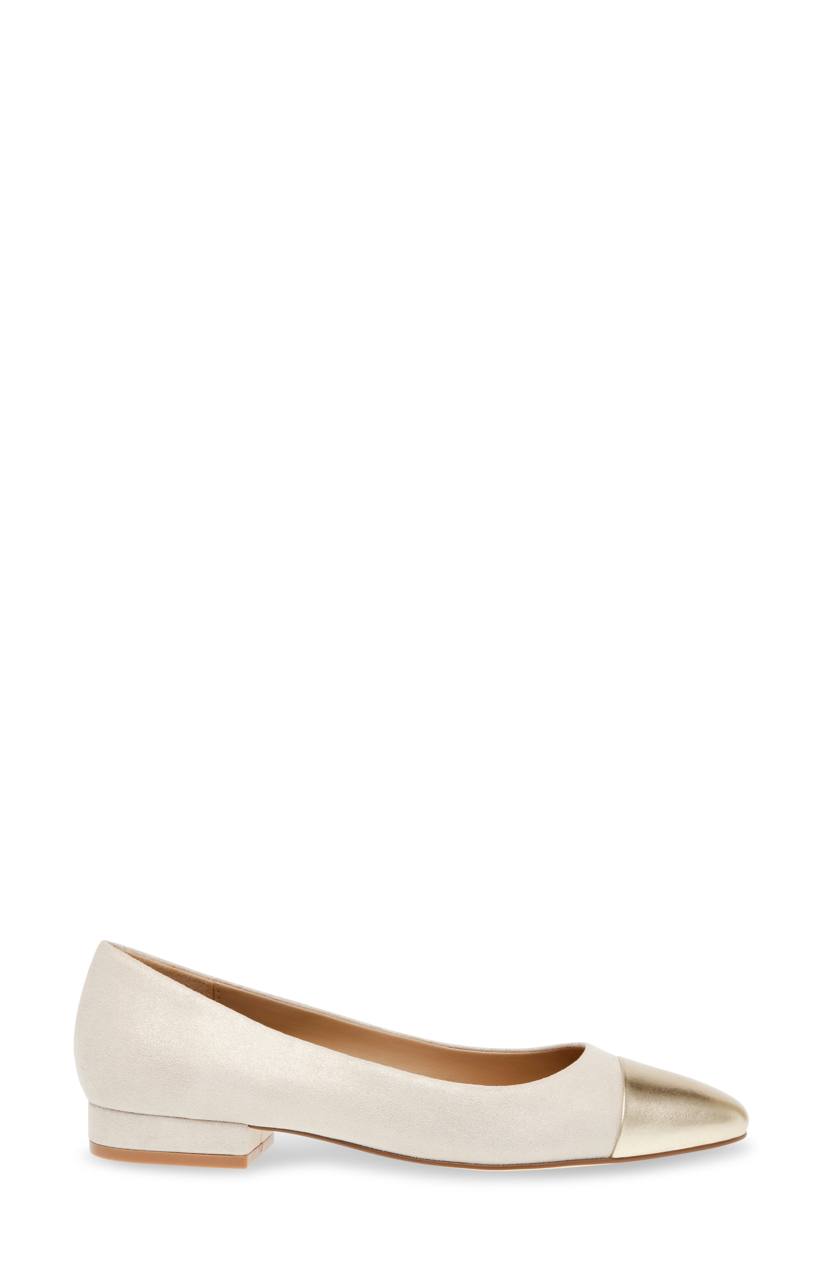 Blair Cap Toe Ballet Flat, Alternate, color, DUSTY GOLD