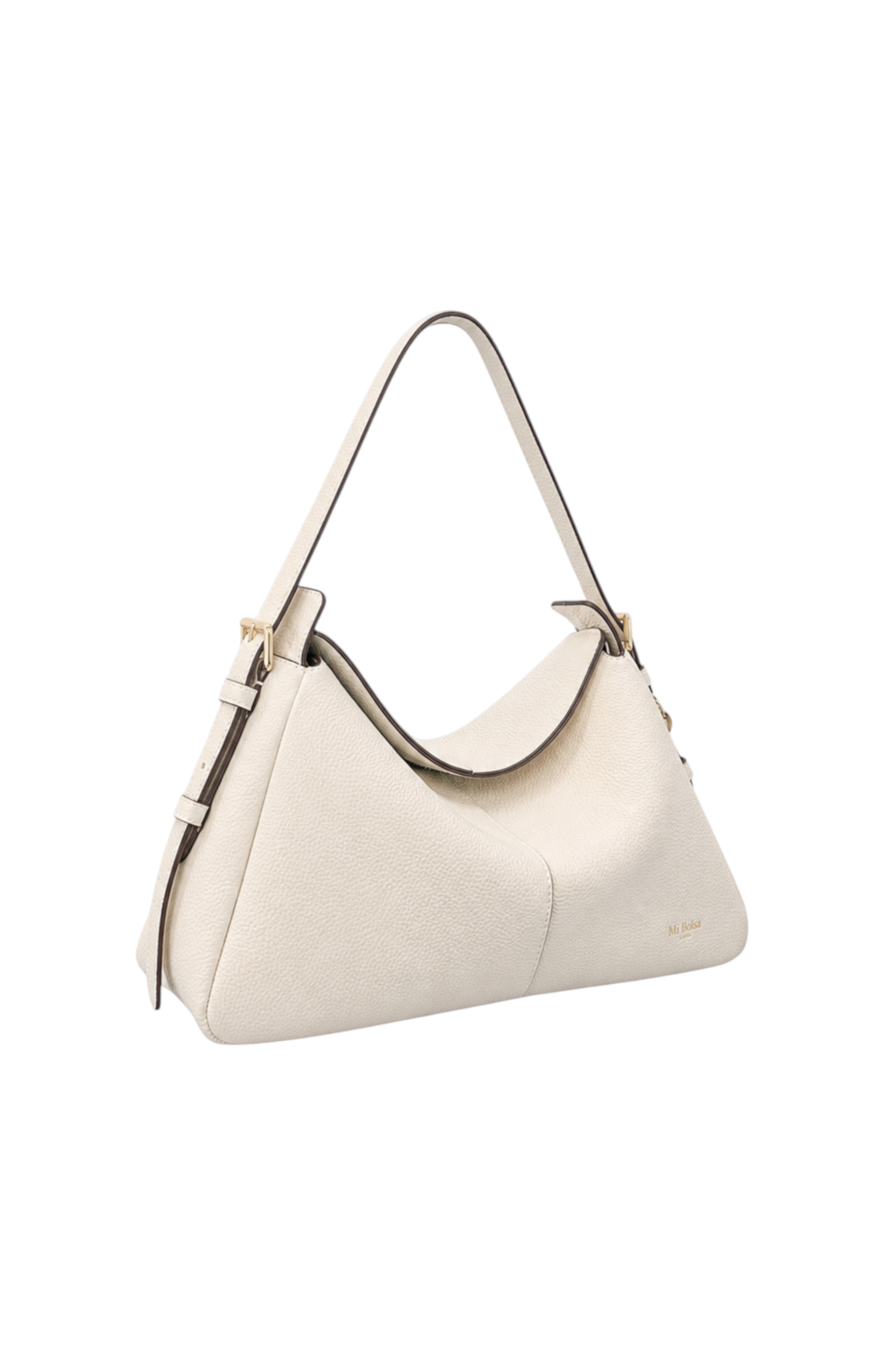 Madolyn Genuine Pebble Leather Shoulder Bag, Alternate, color, Creamy White
