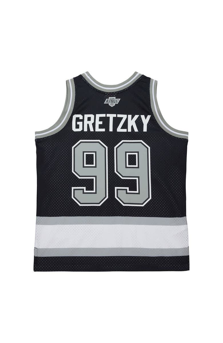 Mitchell & Ness Unisex Mitchell & Ness Wayne Gretzky Black Los Angeles Kings Maxxed Out Fashion Basketball Jersey, Alternate, color, Black