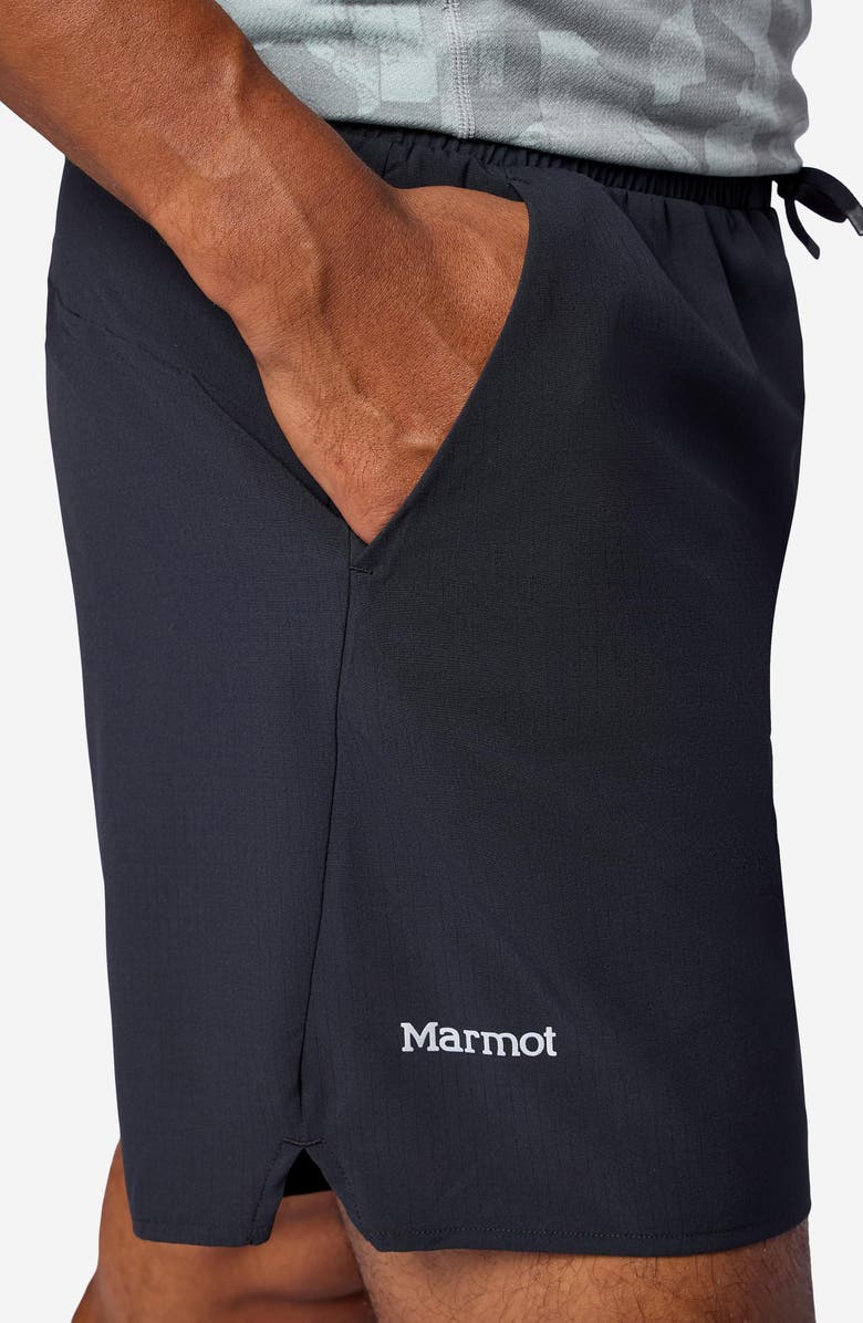 Marmot Upbeat Active Drawstring Shorts, Alternate, color, Black