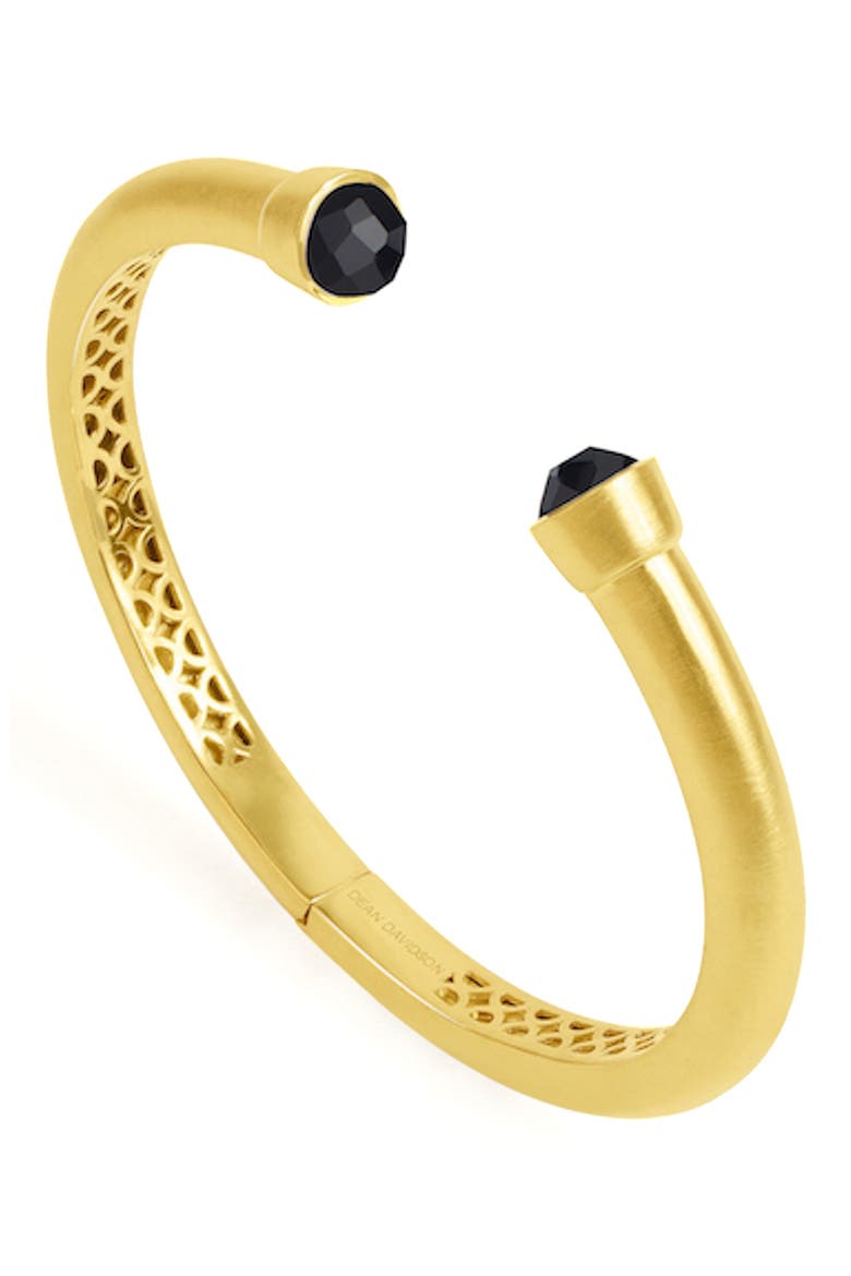 Onyx Cuff Bracelet, Alternate, color, BLACK ONYX/ GOLD