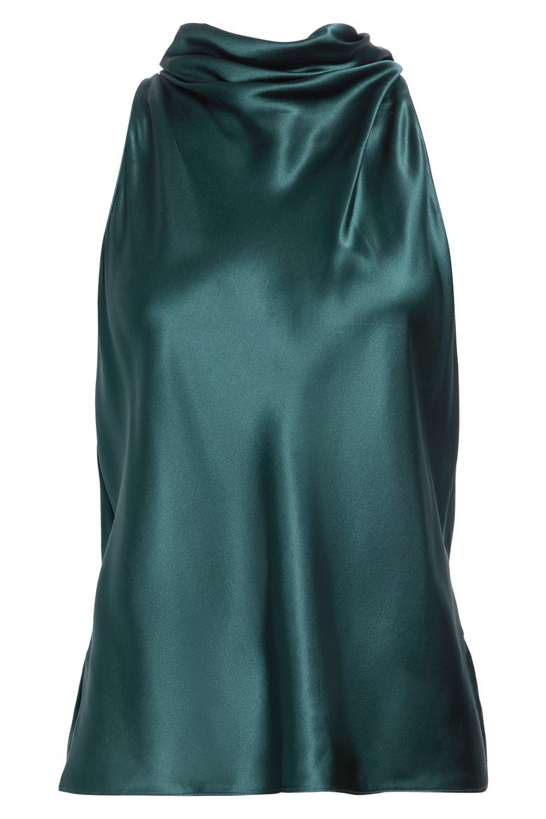 Kory Sleeveless Silk Top, Main, color, TEAL GREEN