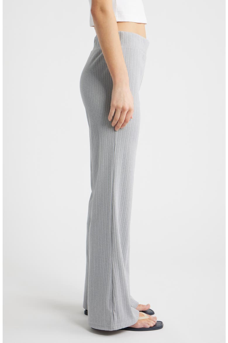 Cosy Rib Flare Leg Pants, Alternate, color, GREY MARLE