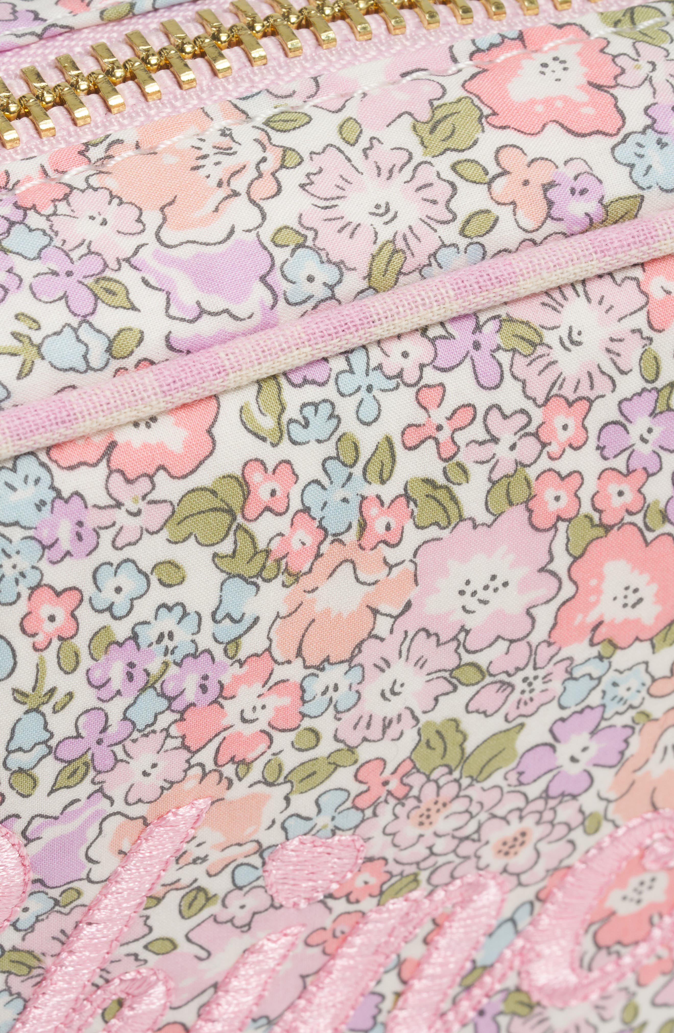 Stoney Clover Lane x Liberty Small Skincare Embroidered Cotton Pouch, Alternate, color, Michelle