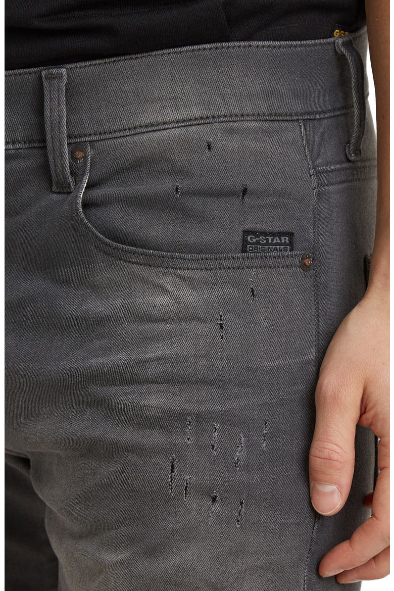 3301 Slim Denim Shorts, Alternate, color, LT AGED DESTROY