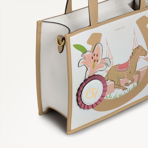 Radley Kentucky Derby Ss25 Small Open Top Satchel Bag In Chalk