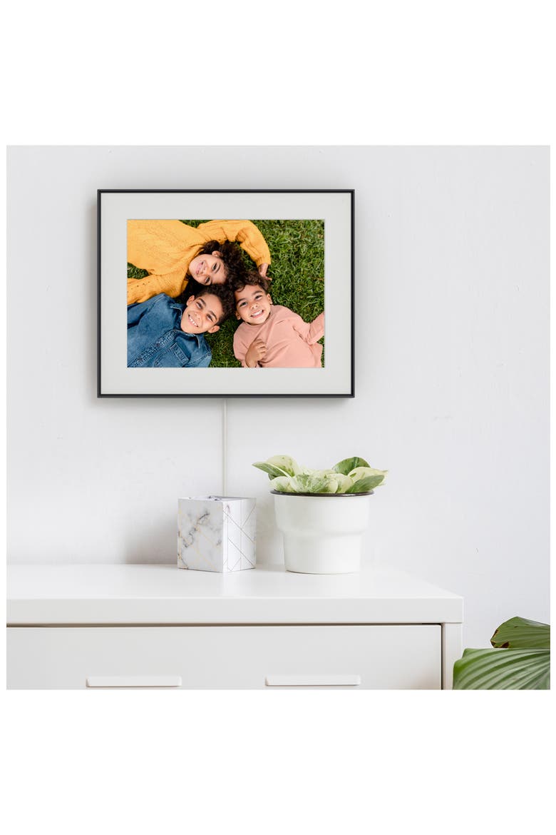 Walden 15-Inch Digital Photo Frame, Alternate, color, INK WITH TEXTURED MAT