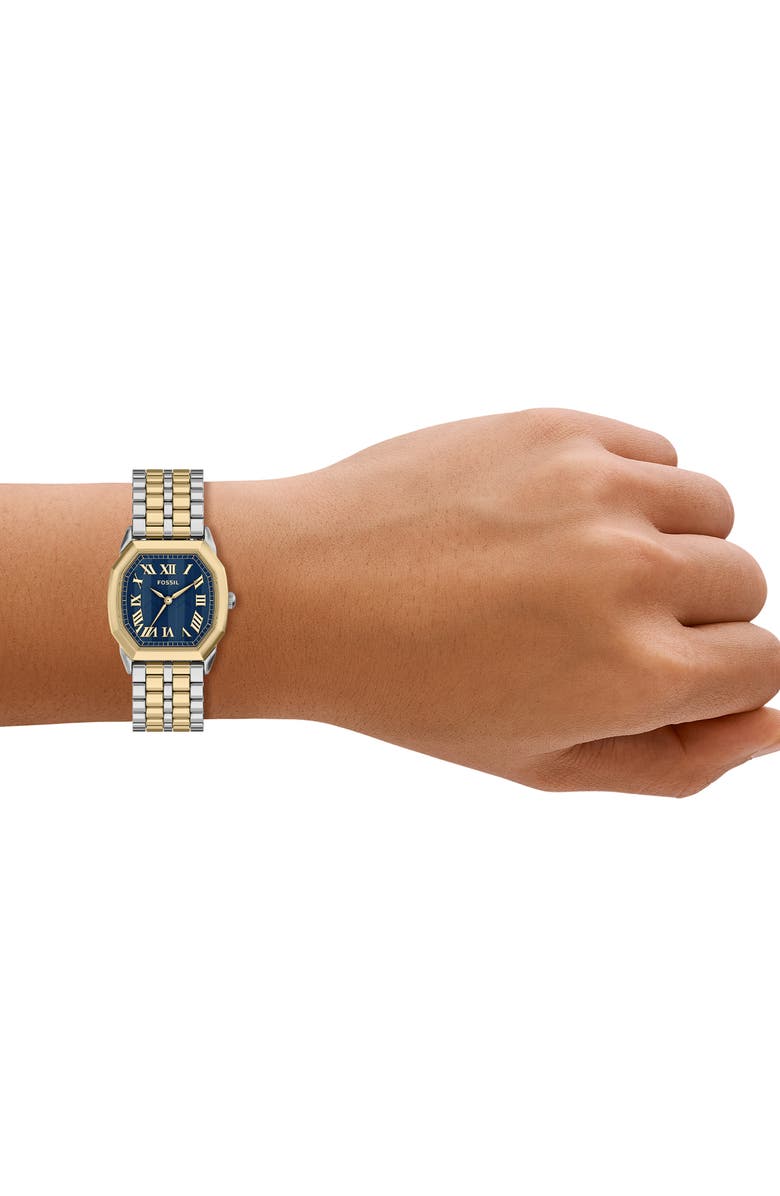 Fossil Harlow Two-Tone Bracelet Watch, 27mm, Alternate, color, Two Tone