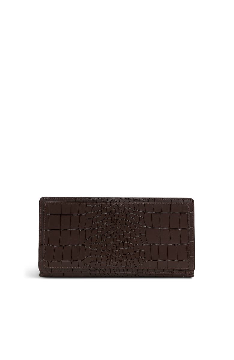Radley Coin Street - Faux Croc Large Bifold Wallet, Alternate, color, Dark Oak