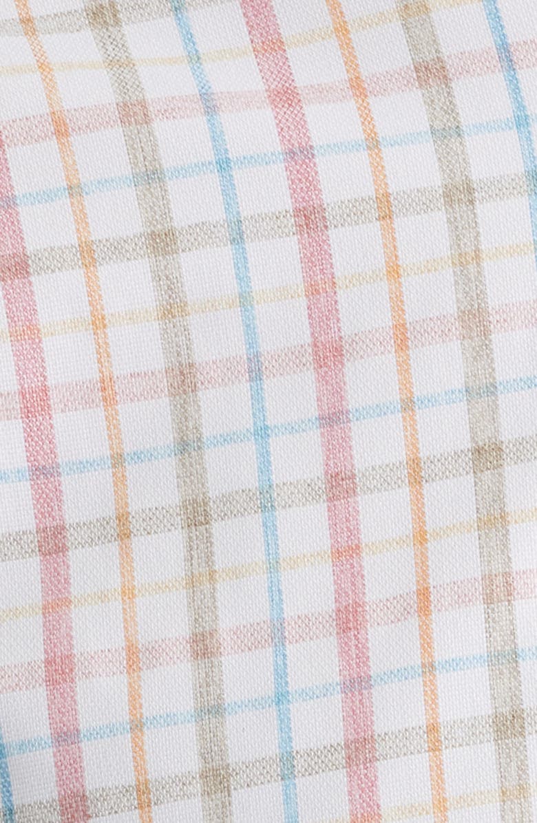 johnnie-O Maarten Plaid Performance Button-Up Shirt, Alternate, color, Cinnamon