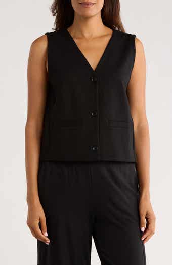 Eileen Fisher Button Front Vest