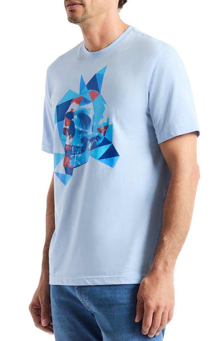 Robert Graham Diamond Skull Graphic T-Shirt, Alternate, color, Chambray