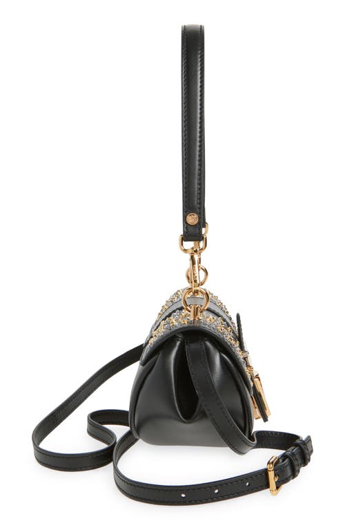Versace Small Virtus Leather Shoulder Bag