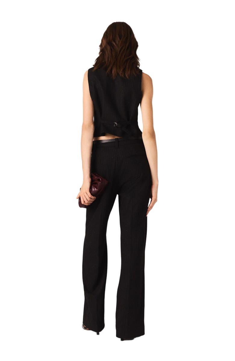 maje Diamanté tailored jacket, Alternate, color, Black