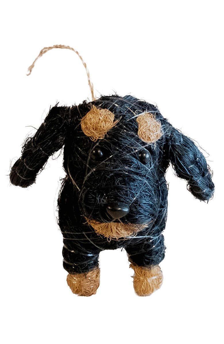 LIKHA Dachshund Handwoven Ornament, Alternate, color, Black/ Brown