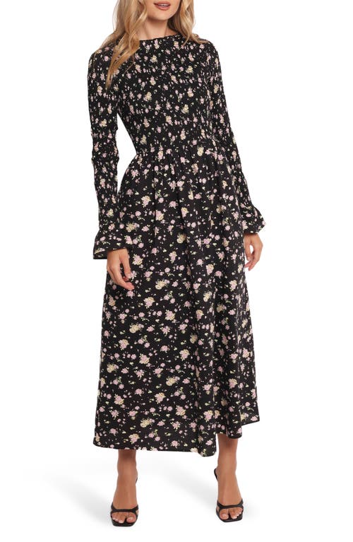 Petal And Pup Petal & Pup Mairead Long Sleeve Cotton Maxi Dress In Black