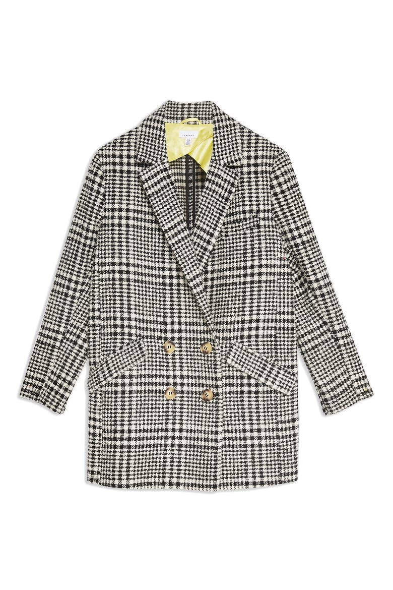 Pippa Check Coat, Alternate, color, BLACK MULTI