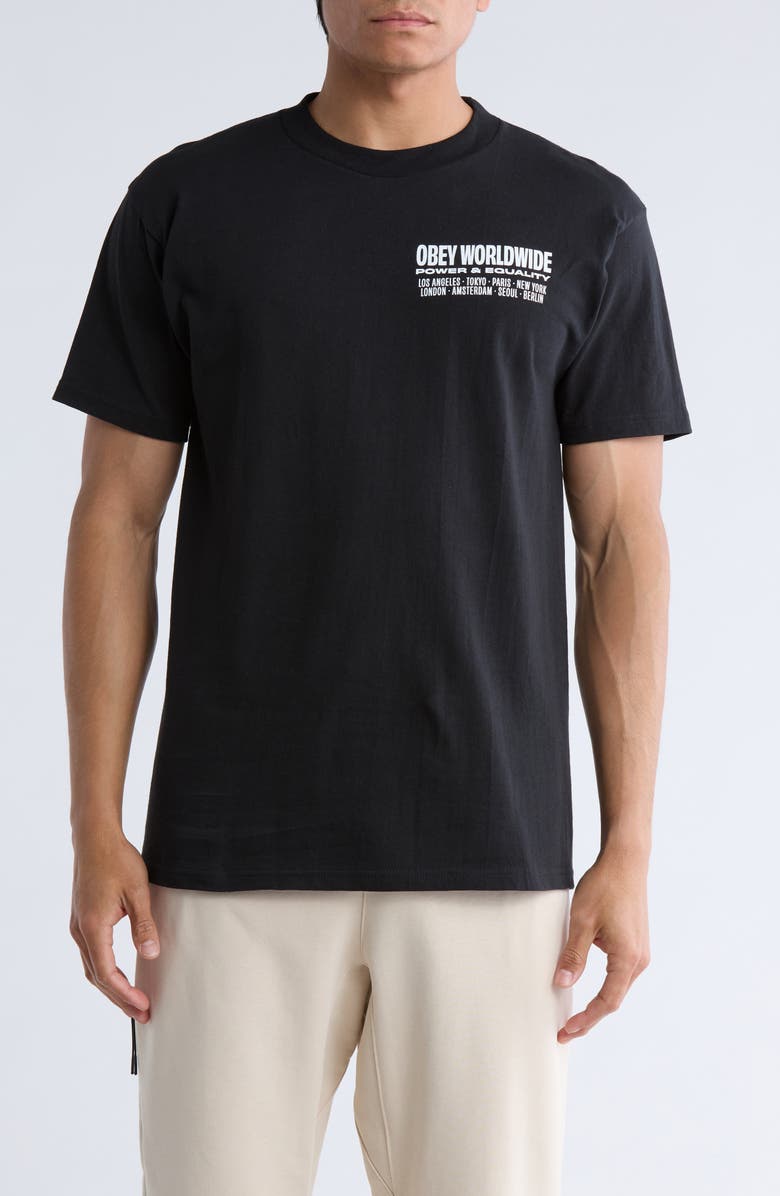Obey Worldwide Power Equity Graphic T-Shirt, Main, color,