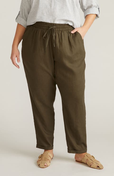 Tapered Drawstring Pants (Plus)