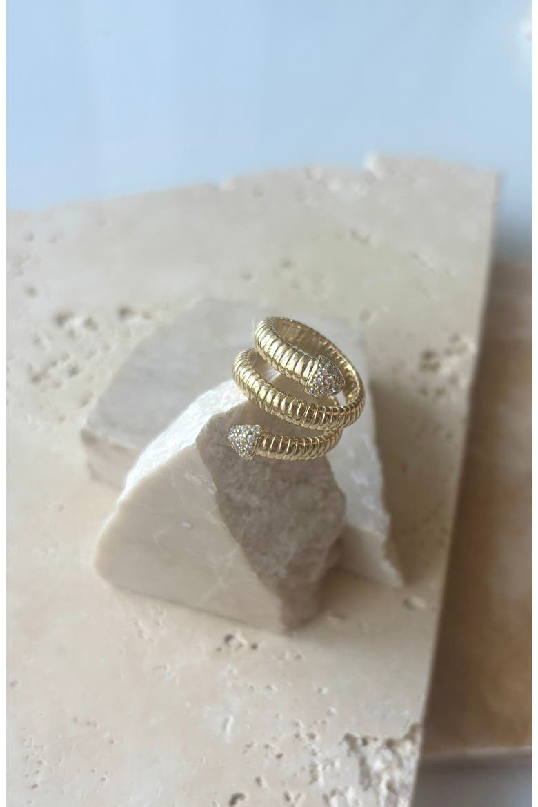 Coil Wrap Ring, Alternate, color, GOLD