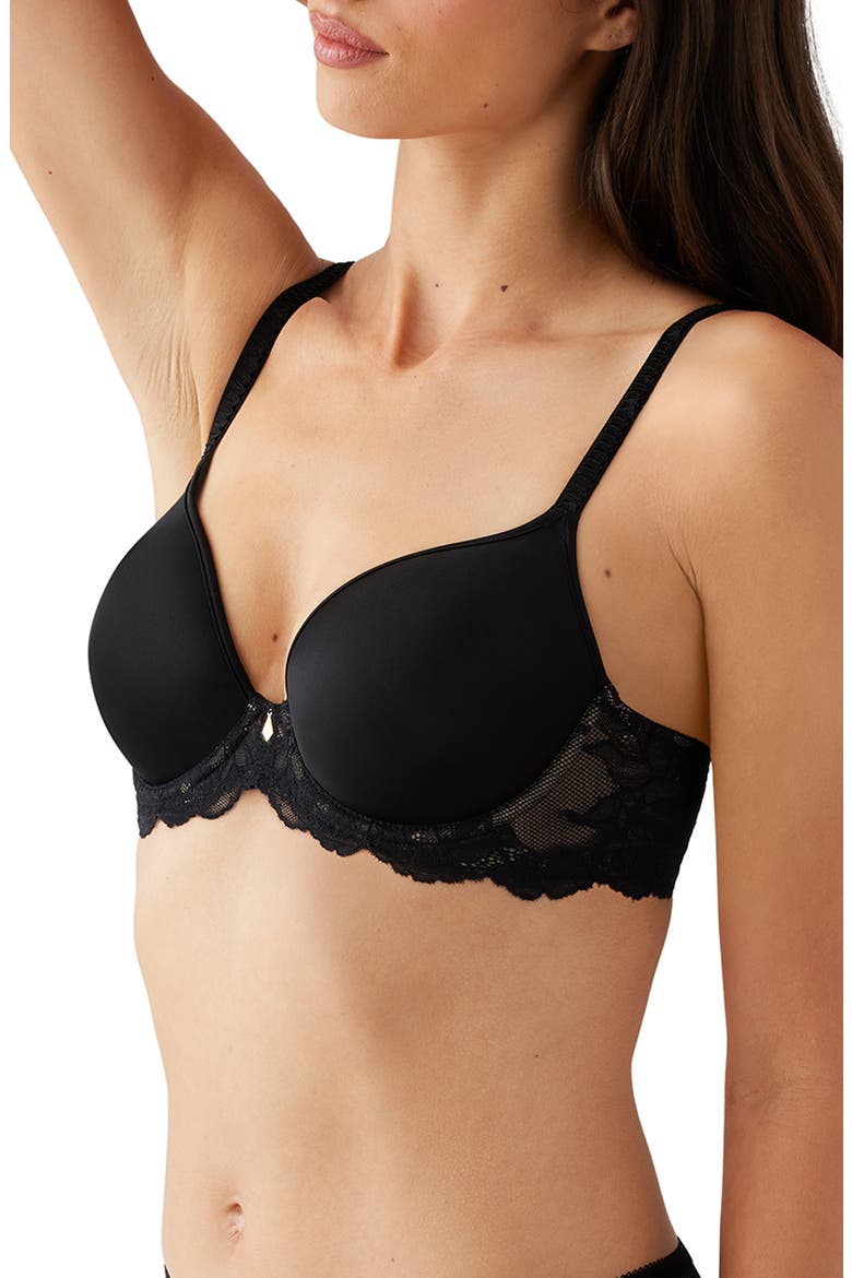 Vivid Attraction Underwire T-Shirt Bra, Alternate, color, BLACK