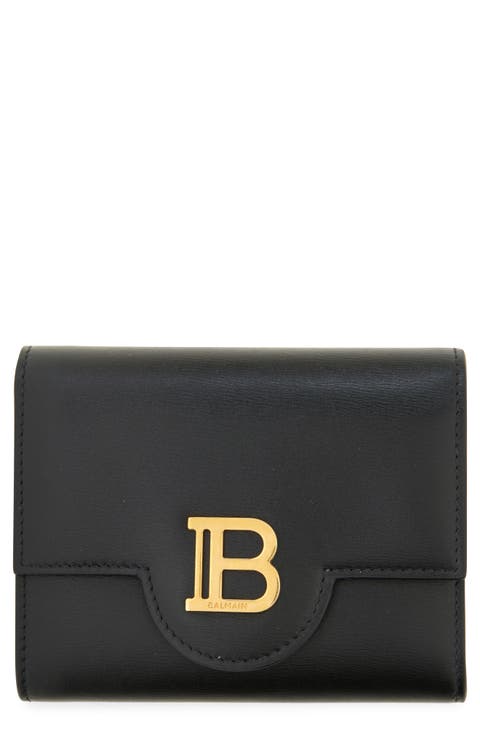 B-Buzz Calfskin Leather Trifold Wallet