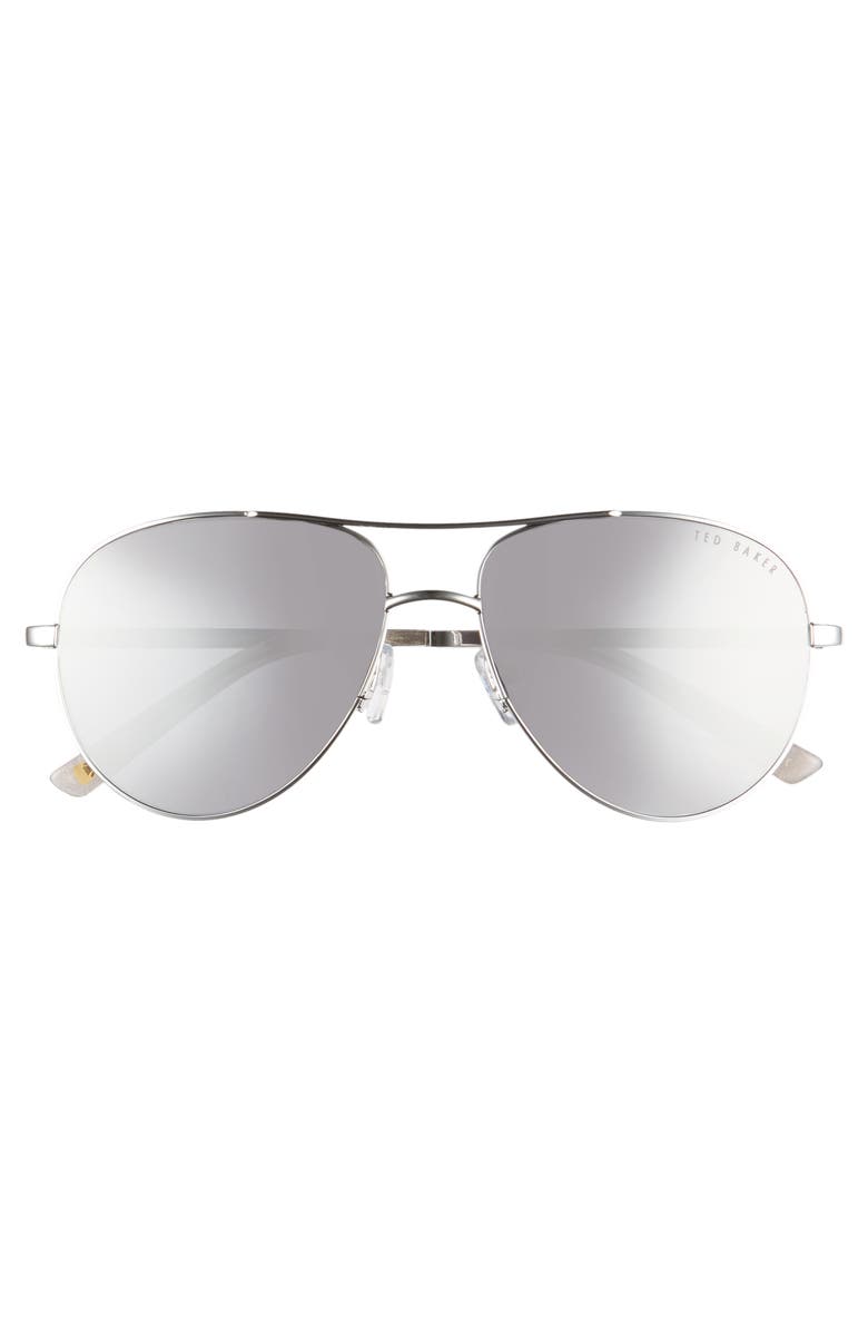 Ted Baker London 57mm Aviator Sunglasses, Alternate, color,