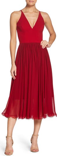 knee length dresses for ladies Alicia Midi Dress - Pink Gingham