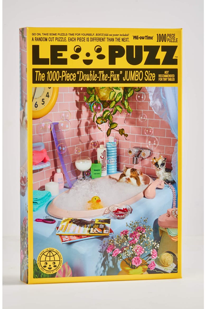 ME-ow Time 1000-piece Jigsaw Puzzle, Main, color, Yellow