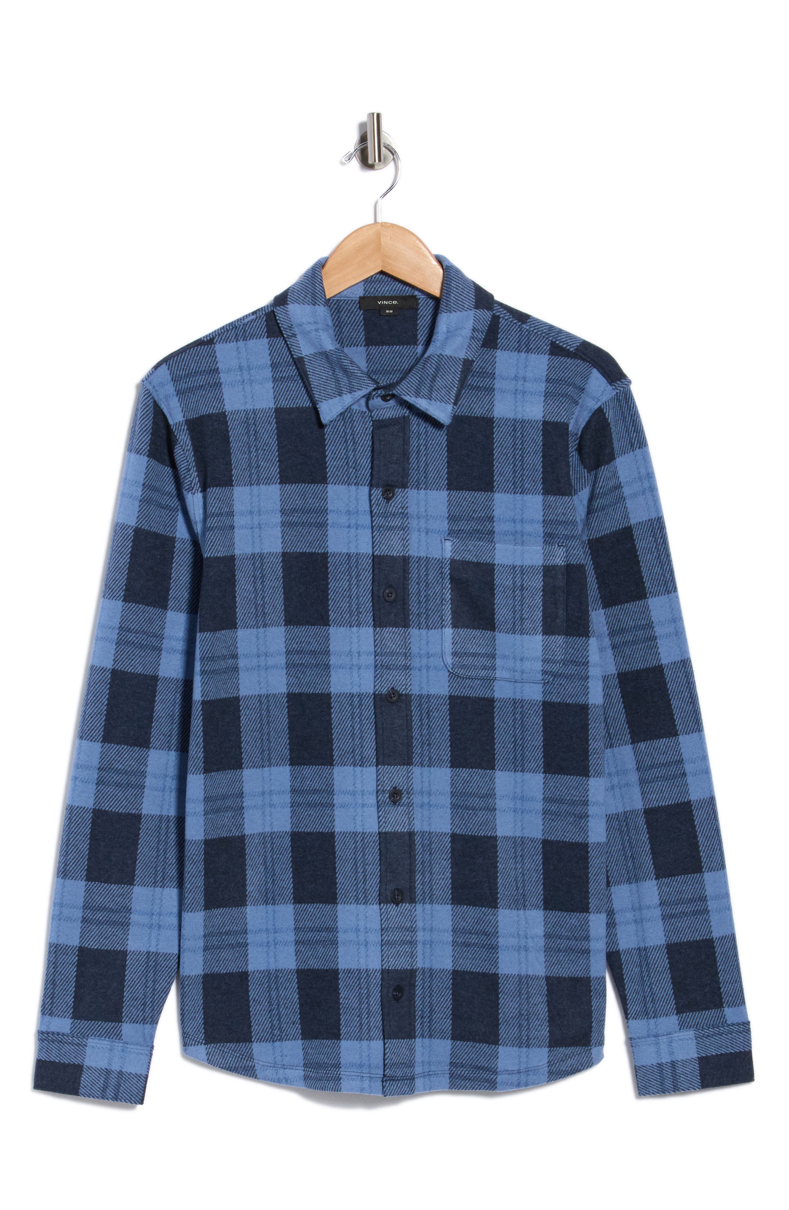 Plaid Knit Shirt Jacket