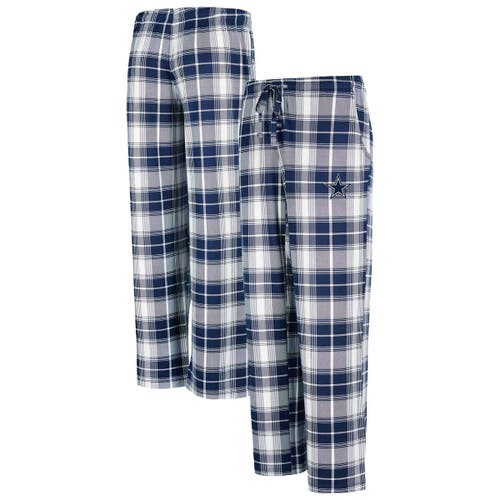 Concepts Sport Women's Navy/gray Dallas Cowboys Ashford Plaid Knit Pants In Navy