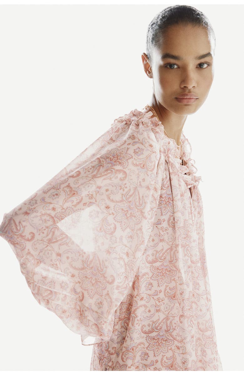 H&M Oversized Tunic Dress, Alternate, color, Light Beige/Paisley