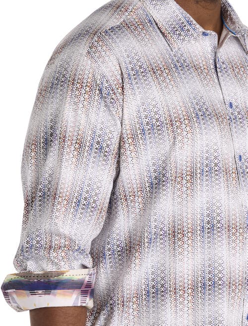 Robert Graham Big & Tall Forsyth Sport Shirt In Purple