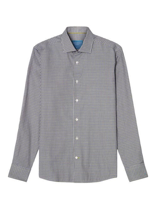 Robert Talbott Reynolds Ultra Light Weight Brushed Check Shirt In Gray