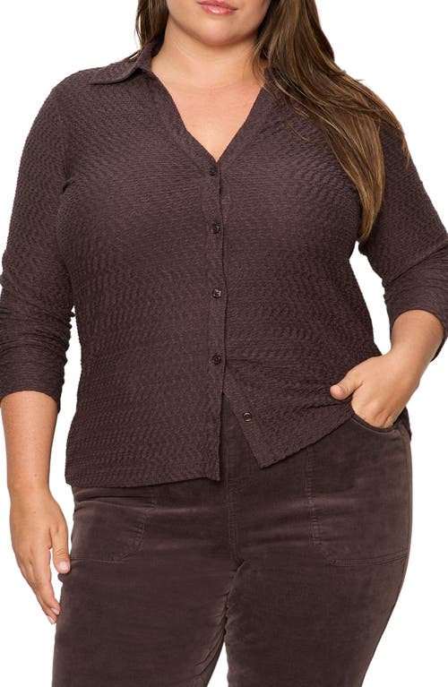 Sanctuary Dreamgirl Textured Knit Cardigan In Burgundy