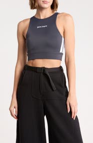 Palm Angels Logo High Neck Tank Top