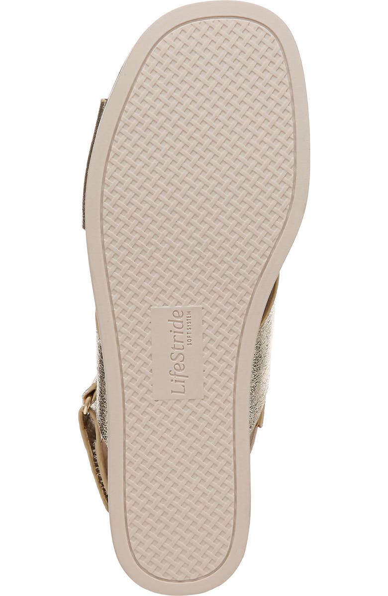LifeStride Georgina Slingback Platform Wedge Sandal, Alternate, color, Gold