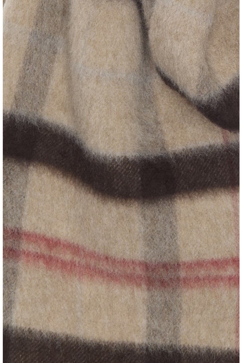 Exploded Plaid Merino Wool Scarf, Alternate, color, CAMEL
