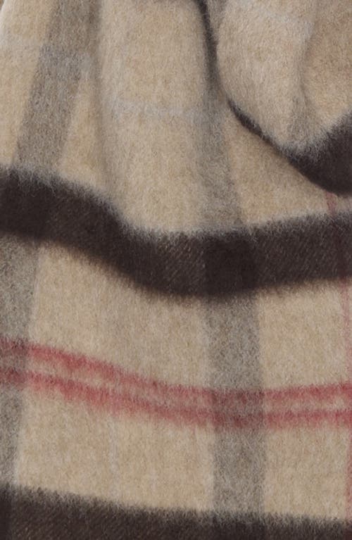 Nordstrom Exploded Plaid Merino Wool Scarf In Brown