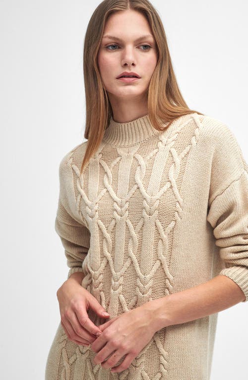 Barbour Elisha Long Sleeve Wool Blend Sweater Dress In Neutral