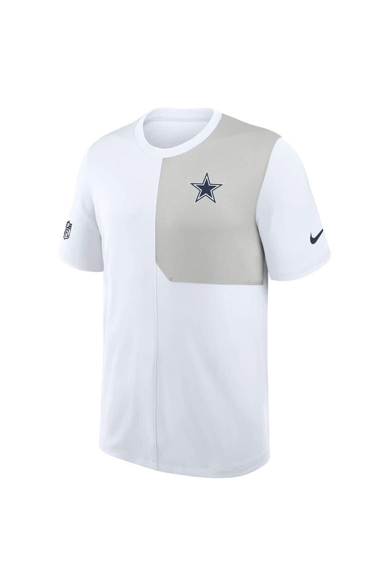 Men's Nike White Dallas Cowboys Sideline UV Dri-Fit Coach Shirt, Alternate, color, White