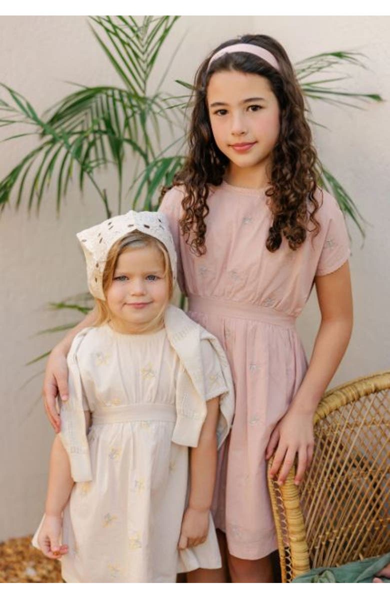 Ely's & Co. Looms Holland Collection - Embroidered Floral Short Sleeve Dress, Alternate, color, Pink