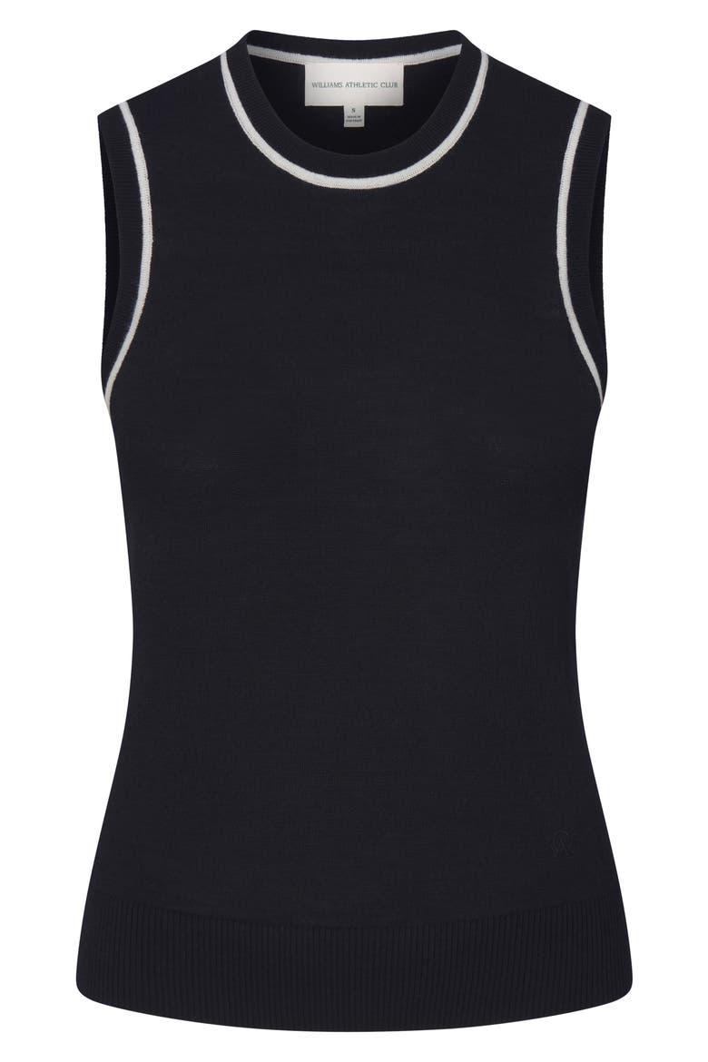 Lauren Extrafine Merino Wool Vest, Alternate, color, BLACK/ ANTIQUE WHITE