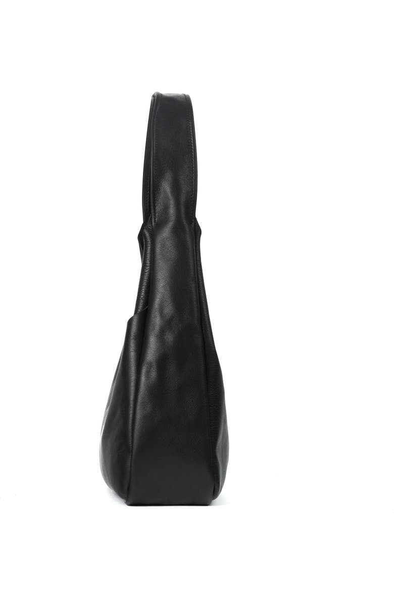 Ezra Arthur Phoebe Leather Hobo Soft Nappa Shoulder Bag, Alternate, color, Black