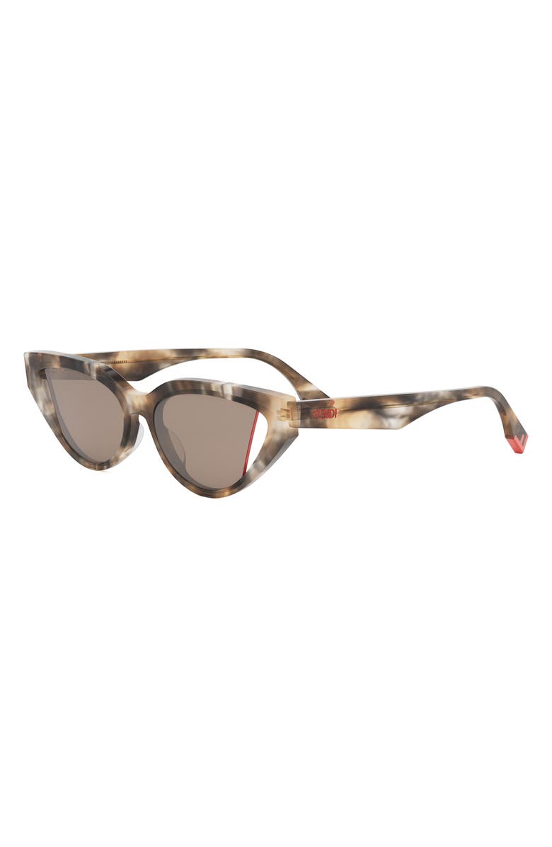 Fendi Way 54mm Cat Eye Sunglasses, Alternate, color, 