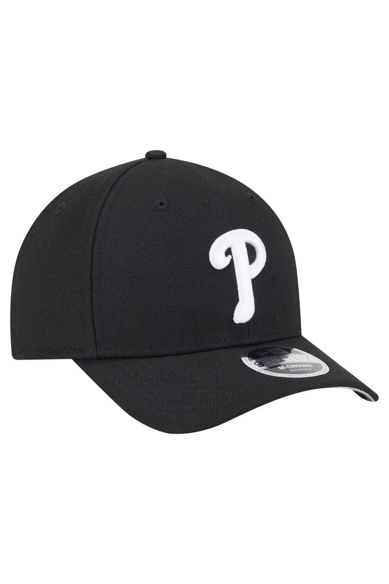 Men's New Era  Black Philadelphia Phillies Player Replica 9FORTY Adjustable Hat, Alternate, color, Black