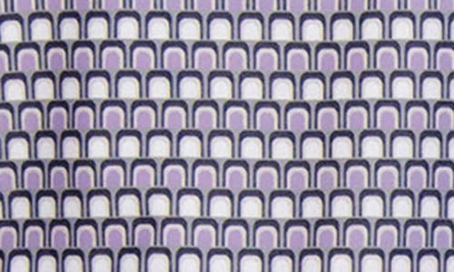 Ben Sherman Retro Geo Tech Jersey Sports Polo In Purple