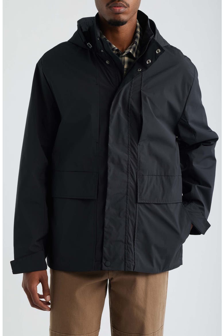 Hooded Utility Jacket, Alternate, color, JET BLACK