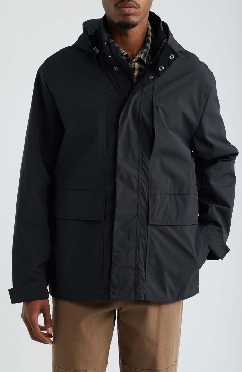 Brooklyn Industries Hooded Utility Jacket, Alternate, color, Jet Black